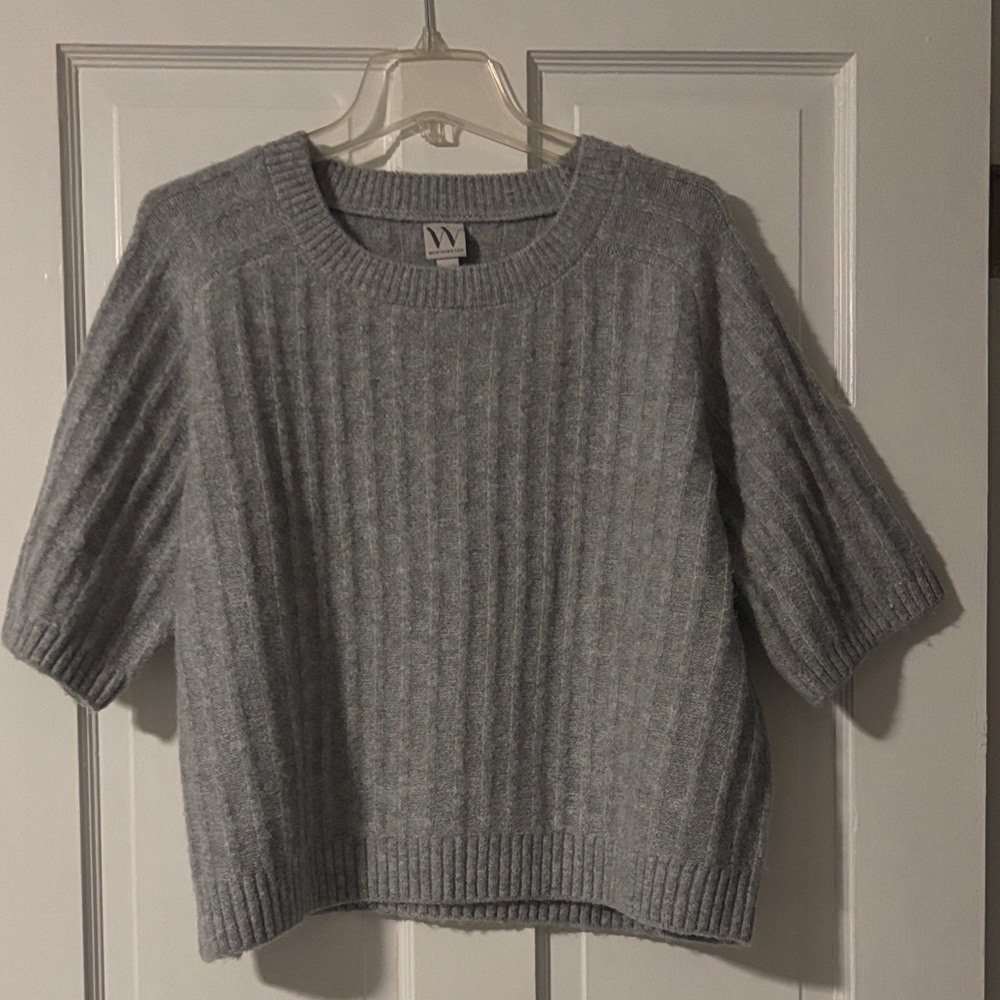 Worthington Heather Gray Crew Neck Sweater